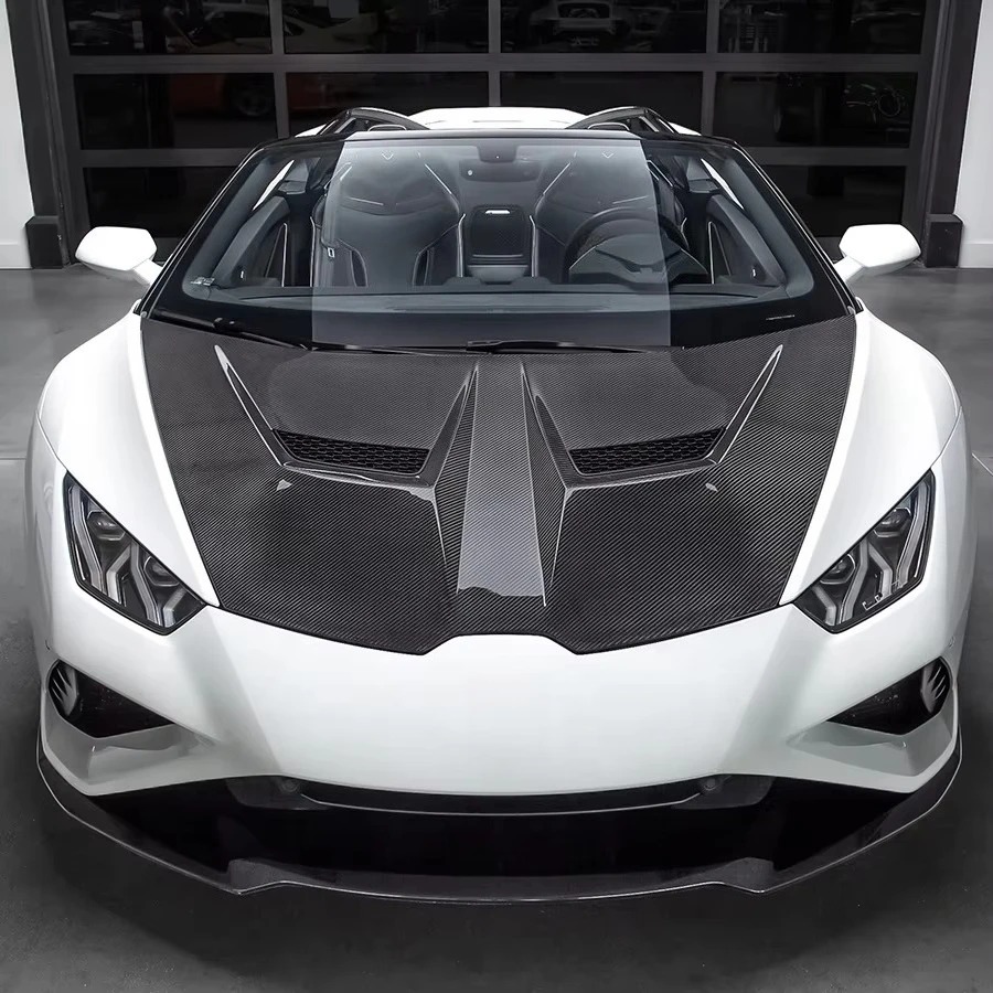 V Style Dry Carbon Fiber Hood for Lambor Huracan Coupe EVO LP580-2 LP610-4 2014-2019 Bonnet Body Kit